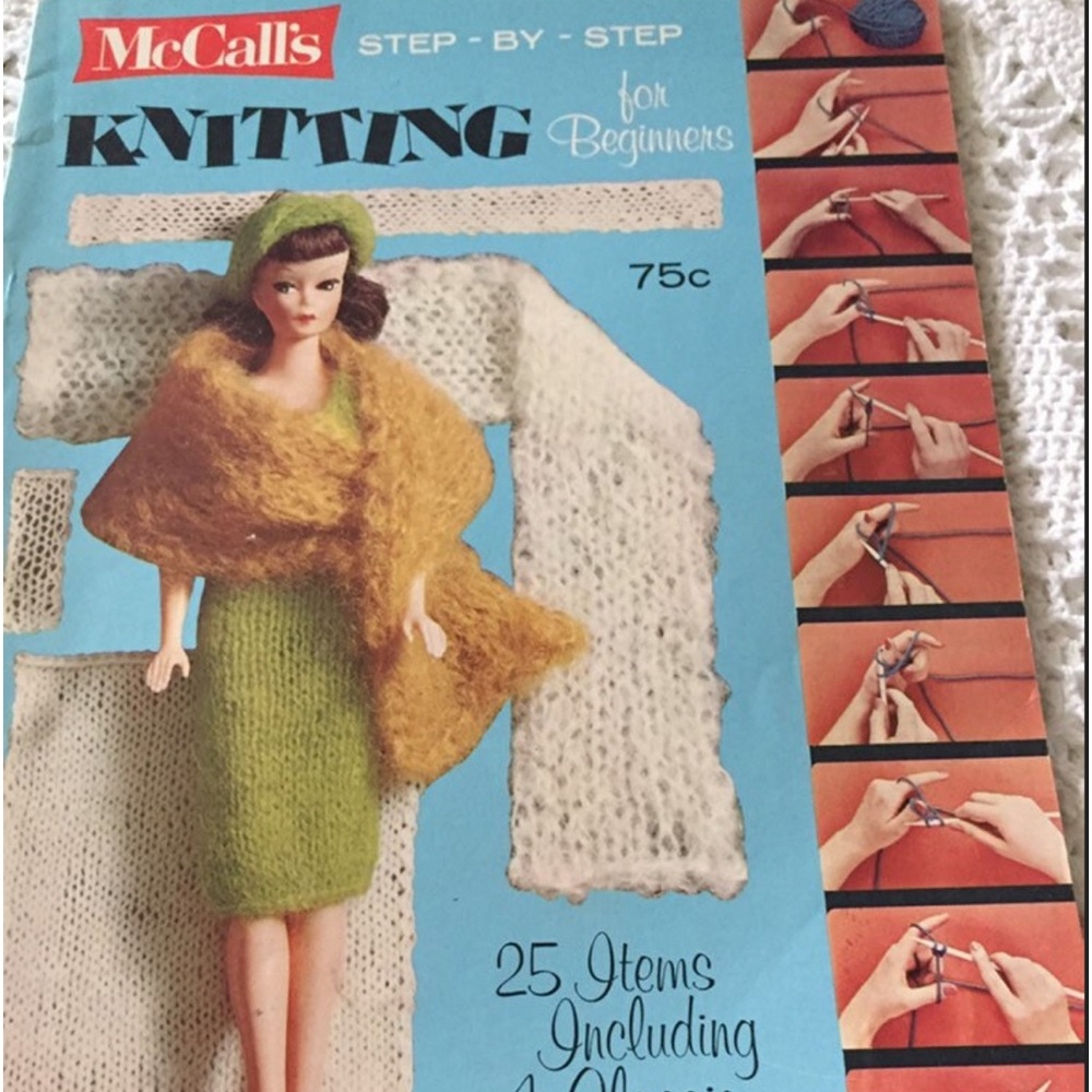 Vintage 1965 McCalls Step By Step Knitting For Beginners Paperback